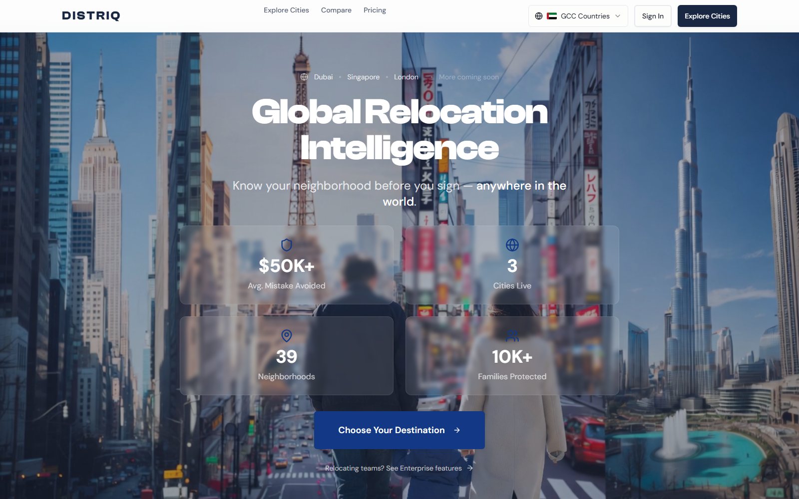 DISTRIQ AI — Relocation Intelligence