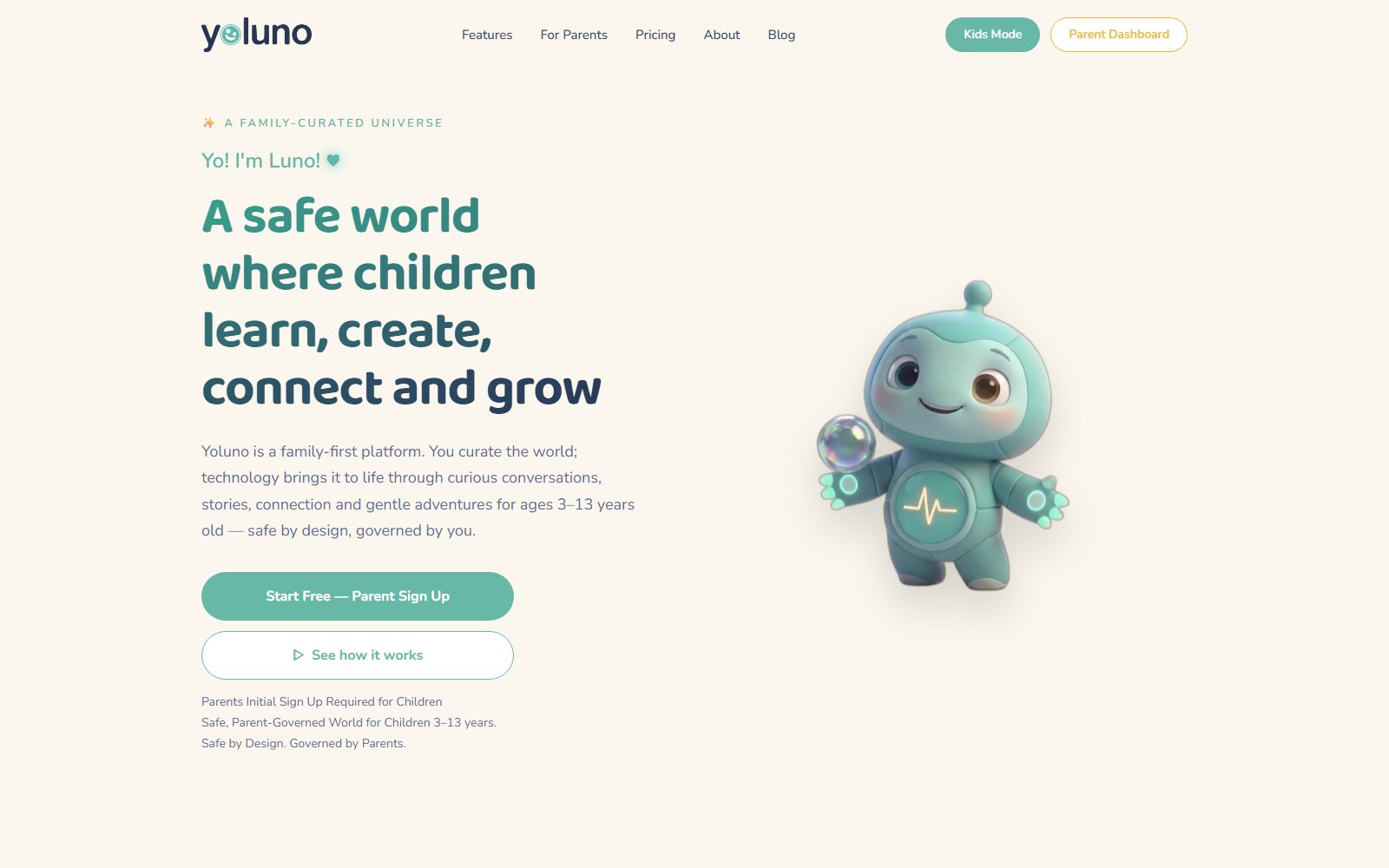 Yoluno — Applied AI · Children's platform